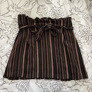 American Eagle striped front tie skirt